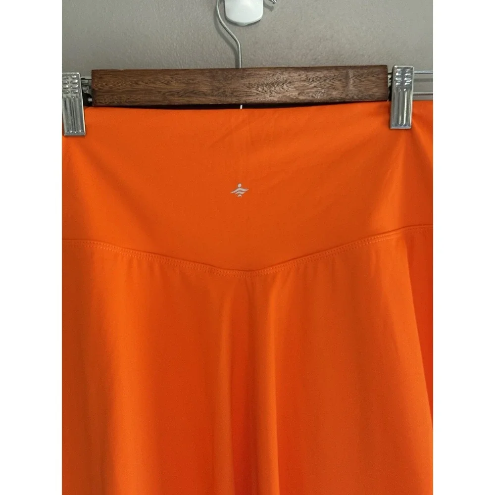 Halara SoftlyZero Airy Crossover High Waist Athletic Skort Skirt Shorts Orange L